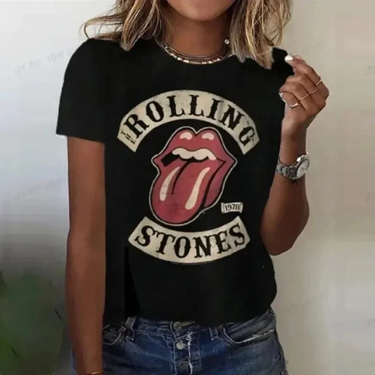 New Fashion Rolling Stones T-shirt for Women