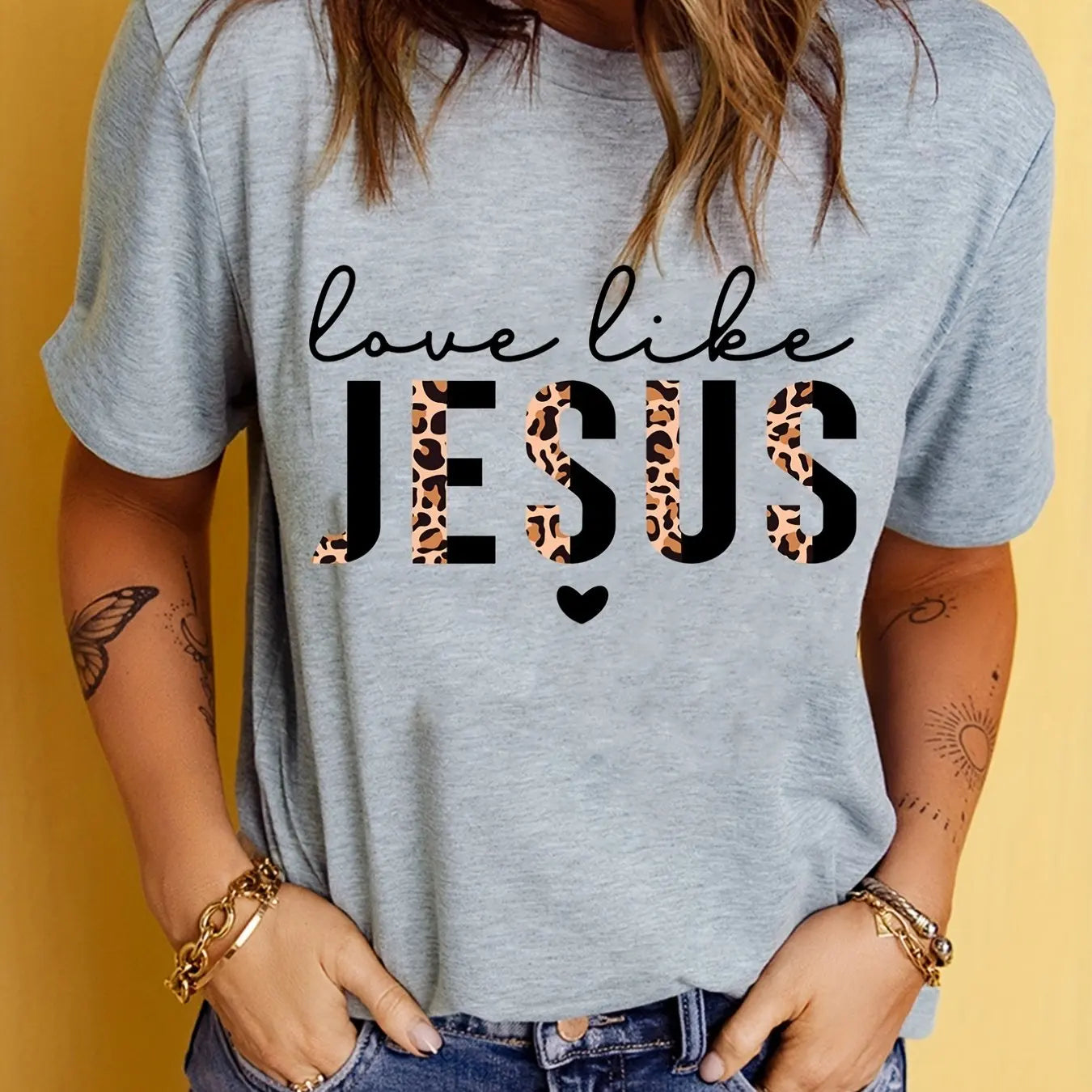 Love Like Jesus Print T-Shirt, Short Sleeve