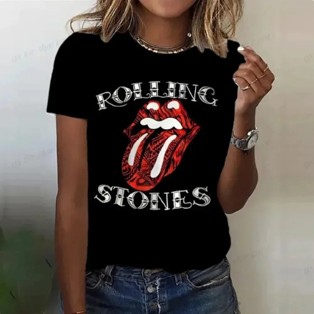 New Fashion Rolling Stones T-shirt for Women