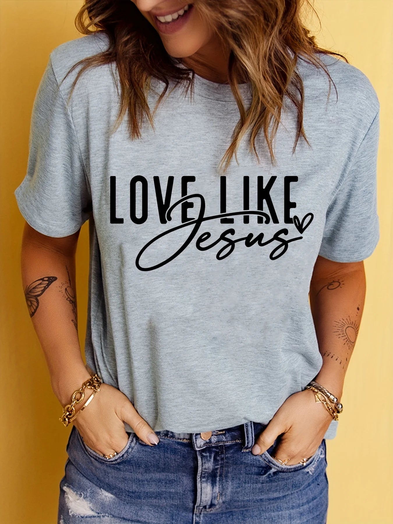 Love Like Jesus Print T-Shirt, Short Sleeve