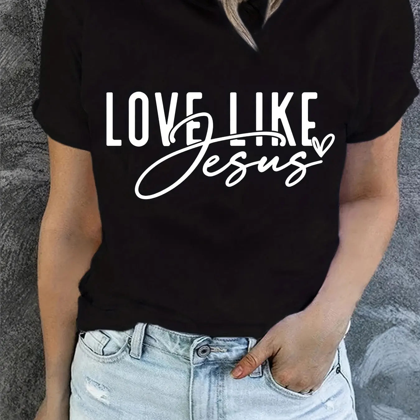 Love Like Jesus Print T-Shirt, Short Sleeve