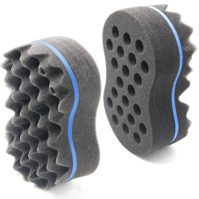 Curly Hair Styling Sponge Brush Double