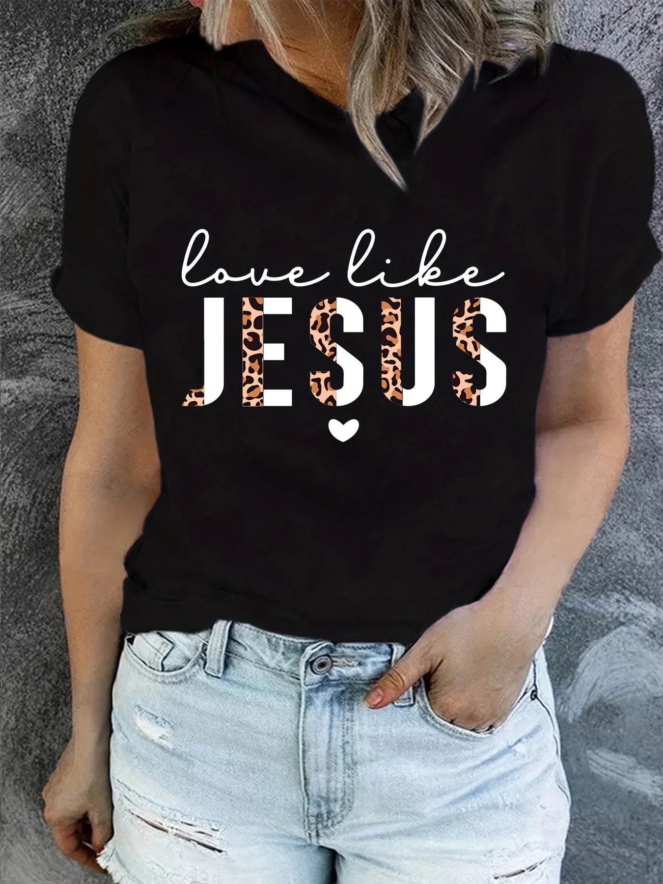 Love Like Jesus Print T-Shirt, Short Sleeve