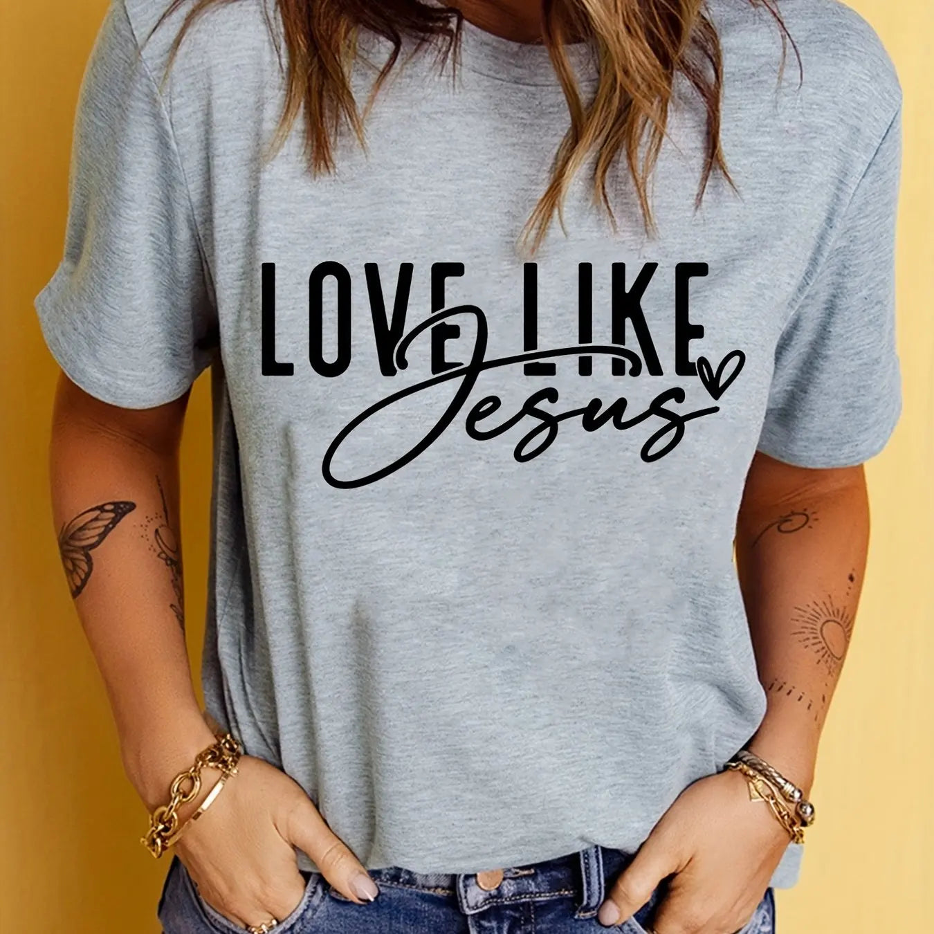 Love Like Jesus Print T-Shirt, Short Sleeve
