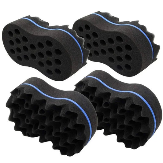 Curly Hair Styling Sponge Brush Double