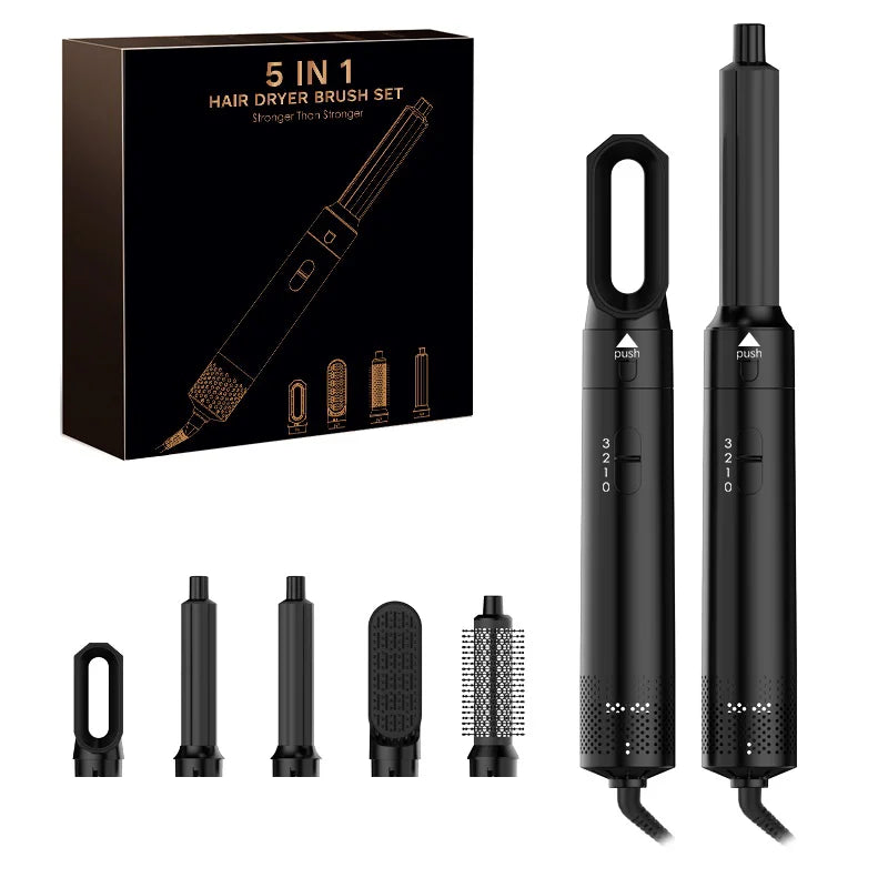 5 In 1 Hair Dryer Hot Air Comb For Curling
