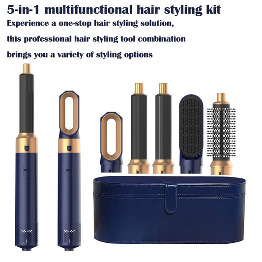 5 In 1 Hair Dryer Hot Air Comb For Curling