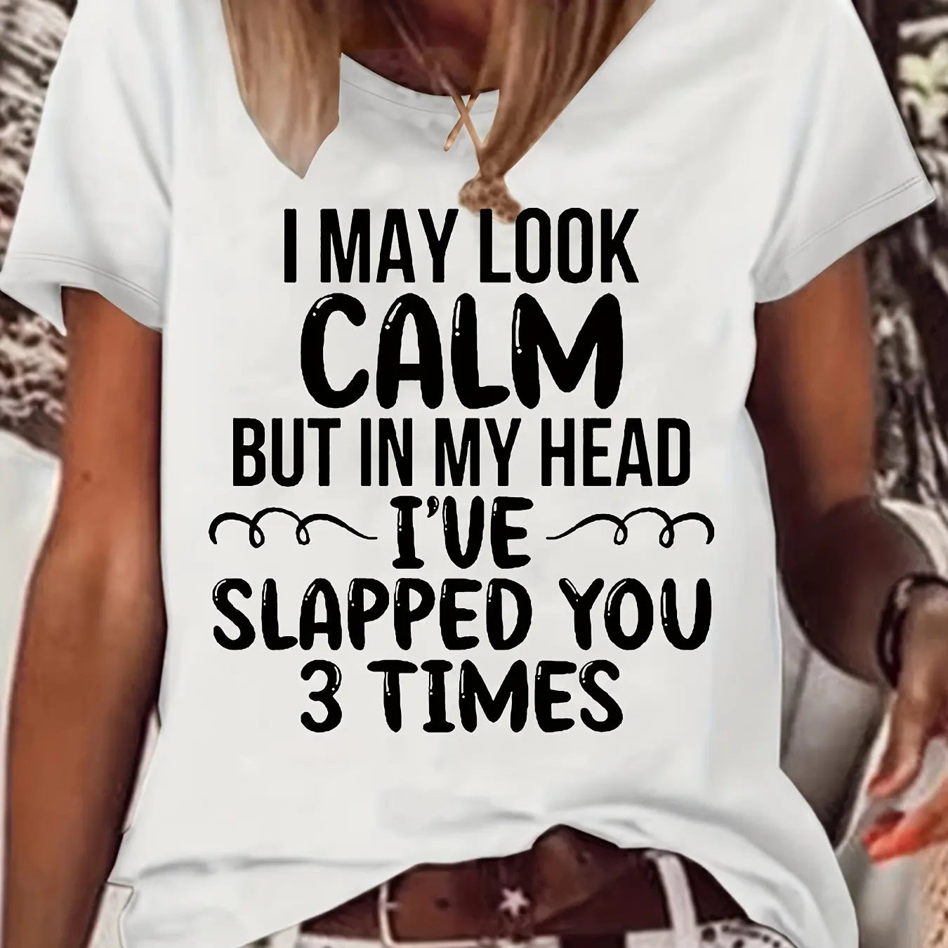 Letter Print T-shirt, Casual Crew Neck