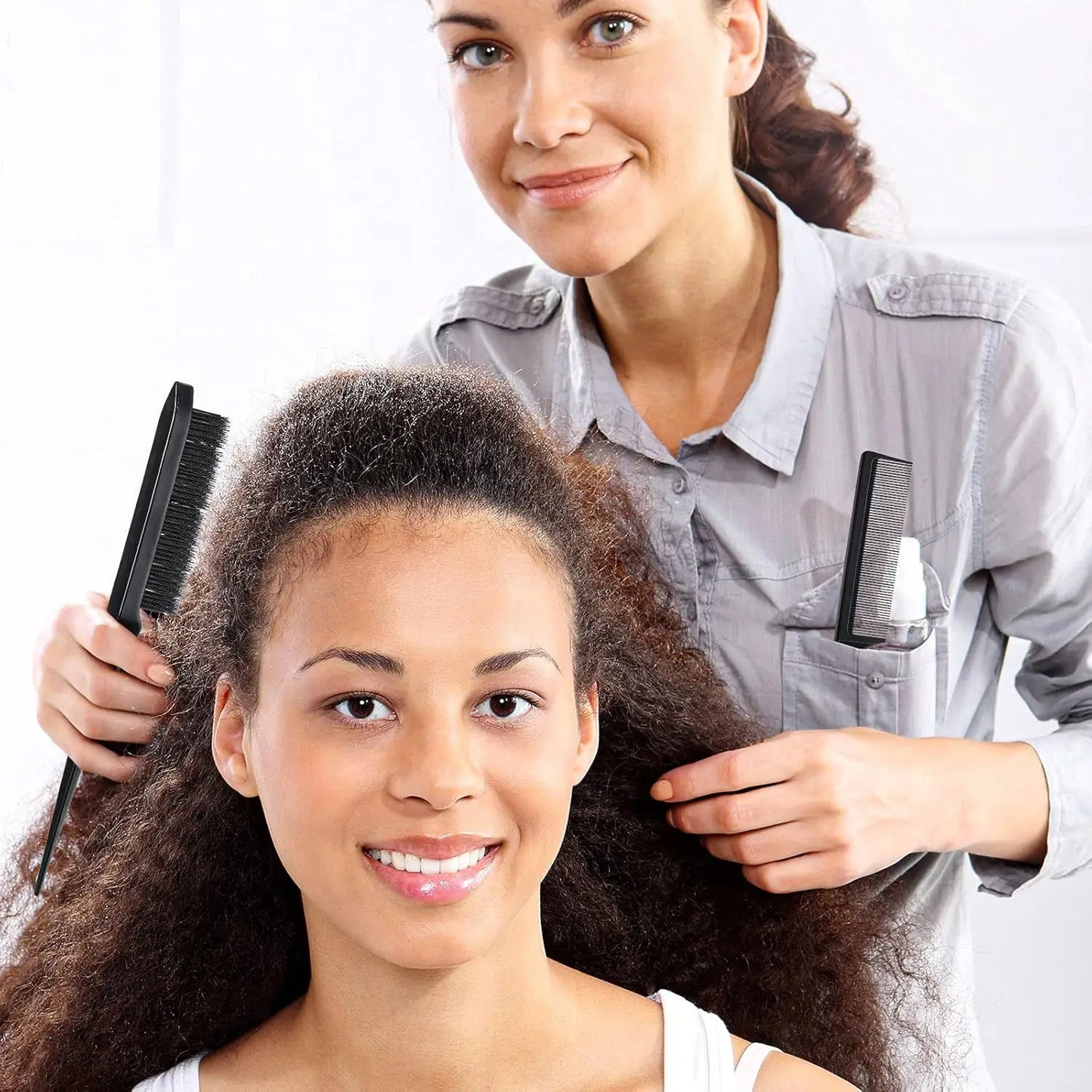 5pc Hair Styling Set: 200ml Spray Bottle 3-