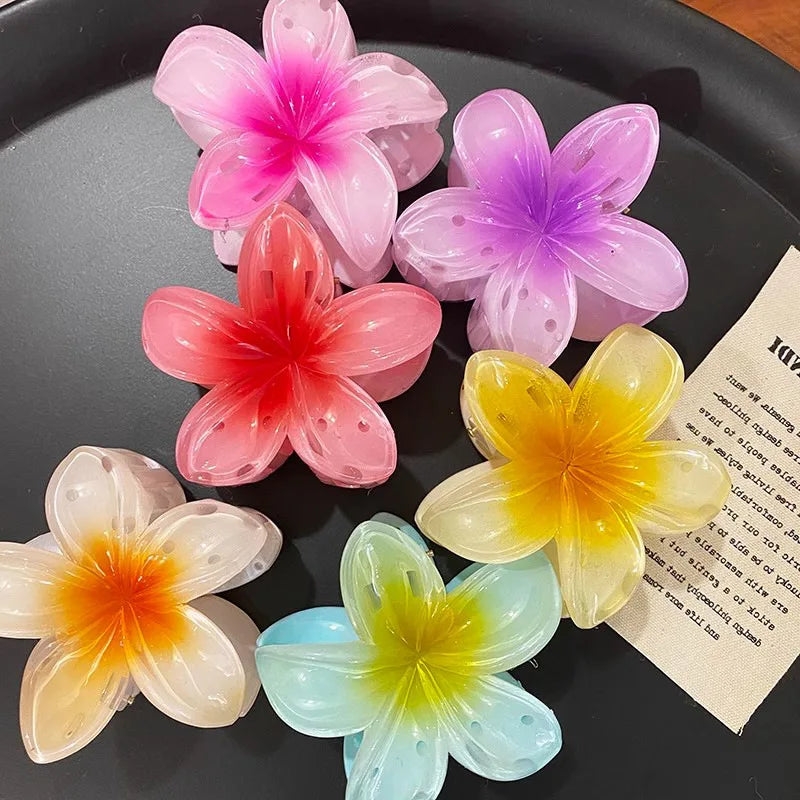 4 colors Gradient Flower Hair Accessories