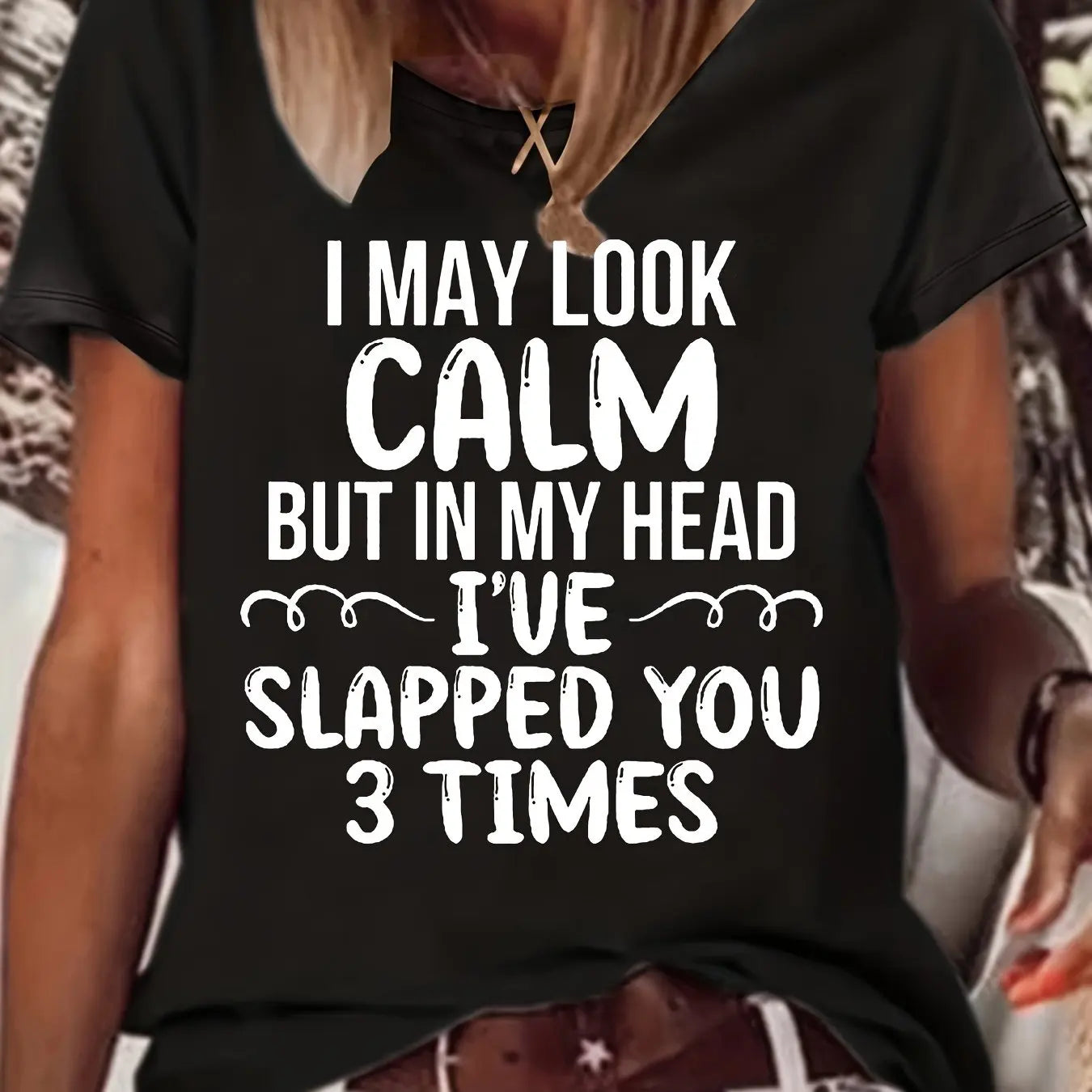 Letter Print T-shirt, Casual Crew Neck