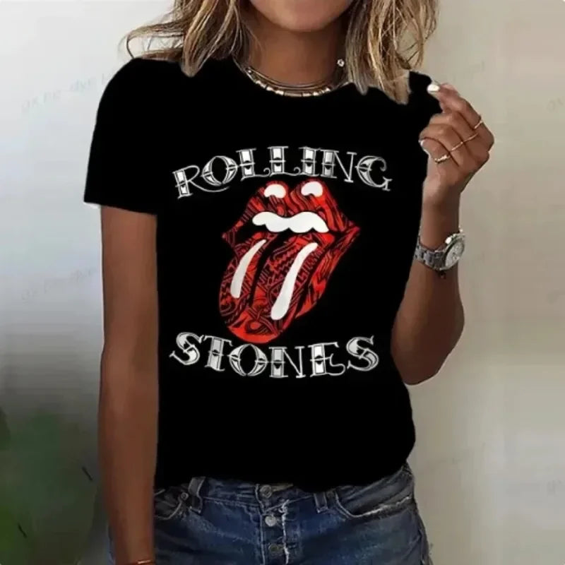 New Fashion Rolling Stones T-shirt for Women