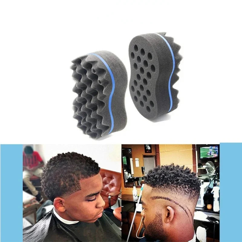 Curly Hair Styling Sponge Brush Double
