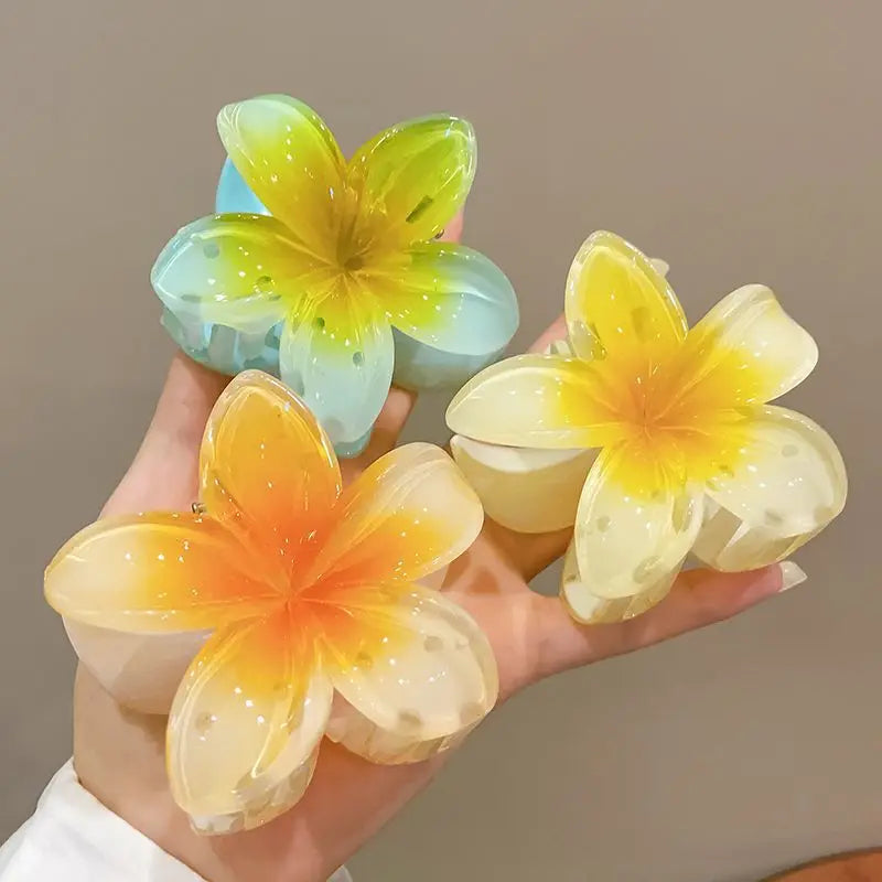 4 colors Gradient Flower Hair Accessories