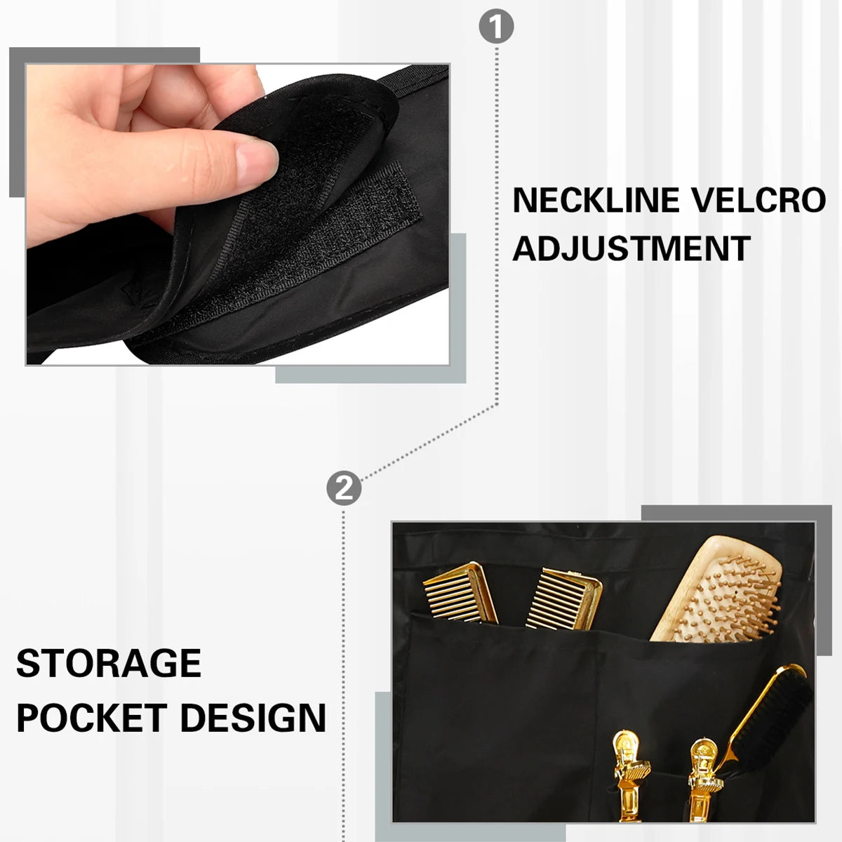 Black Stylist Apron Waterproof