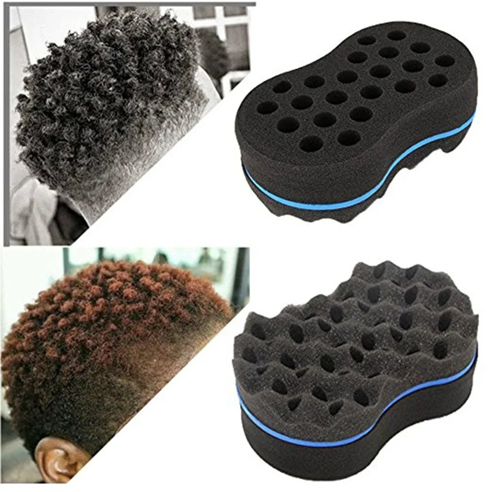 Curly Hair Styling Sponge Brush Double