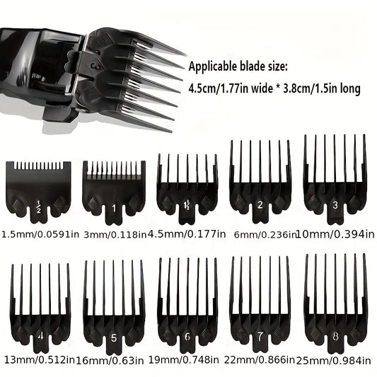 10Pcs Black Plastic Hair Clipper Limit
