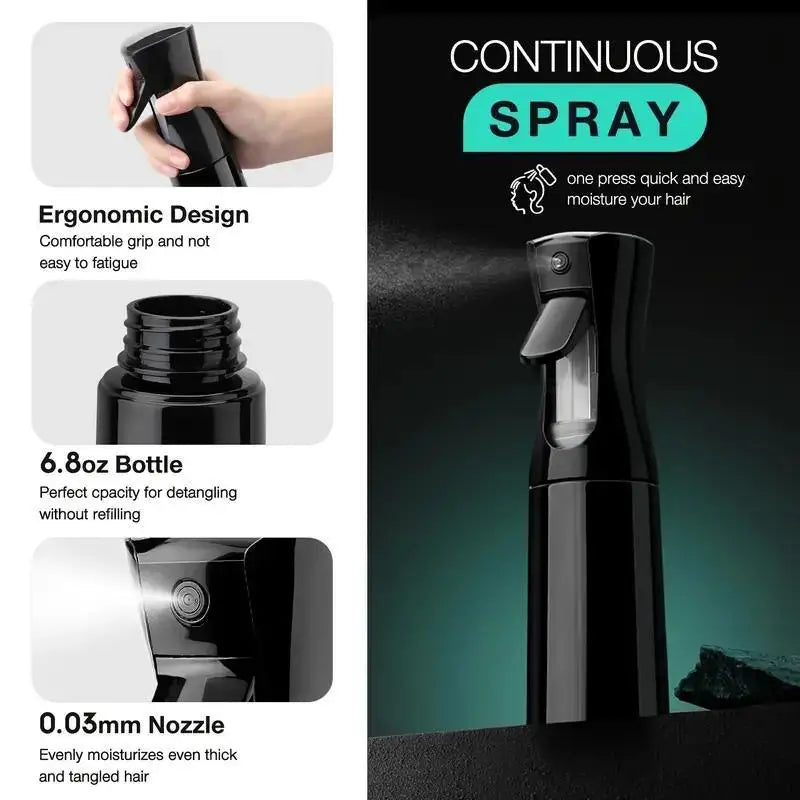 5pc Hair Styling Set: 200ml Spray Bottle 3-